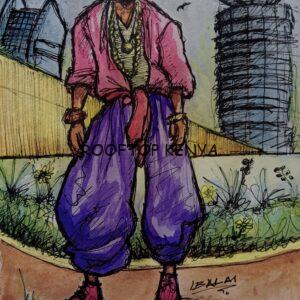 wazi-joh-watercolour-painting-by-kenyan-artist-derrick-ibalai