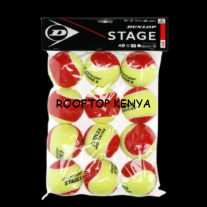Dunlop Stage 3 Red Low-Compression Starter Tennis Balls - 12-Ball Pack