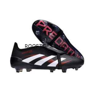 Adidas Predator Elite Foldover Tongue FG Football Boots - Core Black & Solar Red